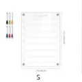 Acrylic magnetic weekly planner dry erase calendar board with colorful markers for home office memo. - Small Magnetic Style with 6 Whiteboard Pens