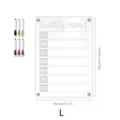 Acrylic weekly menu board with 6 markers magnetic dry erase calendar board for fridge. - Magnetic Weekly Planner Board / L