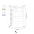 Acrylic magnetic weekly menu board dry erase memo board with colorful markers for home kitchen use - Magnetic Weekly Planner Board / S