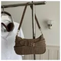 Retro Niche Gesp Ontwerp Okseltas Voor Dames Stijlvolle Veelzijdige Schouderhandtas - Khaki
