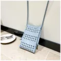Sac bandoulière de téléphone en cuir tissé bleu clair pour femme, sac d'été chic. - Bleu ciel