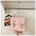 Pink mini star backpack women cute satchel bag stylish handbag daily student travel new - Pink Without Pendant