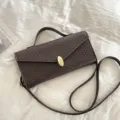 Stylish women crossbody bag with woven texture, elegant top handle daily commuter handbag. - Brown