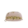 Borsa a tracolla rosa chic con decoro metallico a onde dorate, borsa elegante da donna. - Rosa