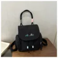 Niche versatile women backpack casual student bag large capacity lightweight commuting - Black