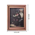 Halloween vintage cadre photo magnet refrigerateur en bois autocollant decoratif. - Sorcière en train de lire Style(MZCT129)