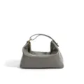 Korean style minimalist grey leather handbag casual large capacity pillow bag top handle - 30*12*19CM / Gray