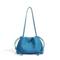 Bolso de hombro de cuero genuino azul, bolso bandolera elegante de nube para mujer diaria - Azul Diamante