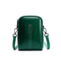 Genuine leather women phone bag small crossbody shoulder bag versatile daily fashion handbag - Fruit Green