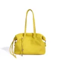 Bolso de hombro de cuero amarillo elegante bolso de mano para mujer estilo diario de moda - Amarillo Pollito