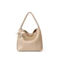 Sac à main tissé doré, sac seau élégant et décontracté avec pendentif étoile chic. - M / Or champagne