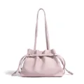Bolso de hombro de cuero rosa bolso cubo minimalista elegante bolso de mano casual de mujer - Rosa Batido