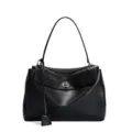 Sac a epaule en cuir noir grande capacite sac cabas decontracte sac a main femme tendance - Grand Noir Argent