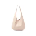 Light pink leather hobo shoulder bag, casual underarm tote bag for women daily commute. - Dusky Pink