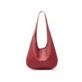 Red leather hobo shoulder bag, large capacity daily commuter casual handbag for women. - China Red