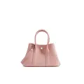 Pink Leather Tote Bag for Women, Casual Commuter Handbag with Top Handles and Shoulder Strap. - 25cm / 3Q Pink