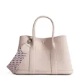 Pink leather tote bag for women, large capacity shoulder bag with wide strap for daily work. - 36cm / Dreamy Purple