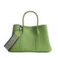 Green leather tote bag, elegant women handbag with wide strap and top handles for daily commute. - 36cm / Avocado Green