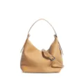 Sac a bandouliere en cuir souple hobo decontracte cabas fourre-tout femme marron - Biscuit