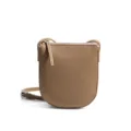 Echte Leder Umhängetasche für Damen, braune kleine Handytasche mit verstellbarem Gurt. - Dunkelbraun (Premium-Rindsleder)