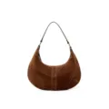Sac à épaule hobo en daim marron pour femme, sac à main croissant élégant pour quotidien. - Caramel Daim