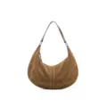 Sac porté épaule hobo en daim marron rétro décontracté sac croissant femme élégant - Kaki Daim