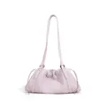 Bolso de hombro de cuero tejido rosa claro elegante bolso de mano intrecciato chic - Rosa Batido