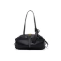 Sac epaule en cuir noir femme grande capacite cabas boston de travail design minimaliste - S / Noir