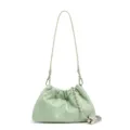 Sac bandoulière nuage en cuir vert avec lanière en chaîne et charm tête de mort pour femme. - Vert menthe
