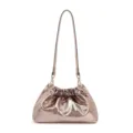 Borsa a tracolla plissé metallica effetto nuvola, borsa casual elegante da donna. - Canna di fucile