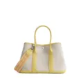 Yellow canvas leather tote bag with shoulder strap, stylish commute handbag for women. - 30cm / Chicken Yellow