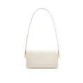 Sac a epaule en cuir blanc, design sous les bras chic et minimaliste avec touches d'or. - 21*6*11 / Blanc de Lait