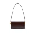 Sac porté épaule en cuir marron foncé, sac à main carré chic et minimaliste pour femme. - 21*6*11 / Marron