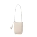 Leather phone bag small crossbody purse chic vertical minimalist designer handbag for women - Dusky Pink
