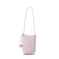 Light purple vertical leather phone bag, chic niche design, perfect women's crossbody bag. - Light Pink Purple
