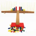 Montessori wooden balance math toy educational arithmetic learning scale with colorful beads - Arithmetic Balance Set