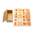 Montessori wooden math counting toy set with numbers 1-10 and storage box for kids early education - Number Puzzles