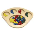 Montessori wooden classification toy for toddler early education color sorting puzzle tray - Wooden Sorting Trays