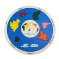 Children's 7 continents cognitive wooden puzzle board early education educational toy main view - Seven Continents Puzzle