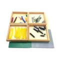 Montessori Math Beads Set Colored and Black White Beads Wooden Tray Early Childhood Education Toy - Addition and Subtraction Snake Games