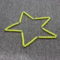 Yellow plastic bead math educational toy for kids, connected in star shape for early learning. - 100 Beads