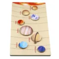 Wooden solar system puzzle board toy for kids early education cognitive learning main view - Eight Planets