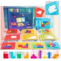 Wooden tetris puzzle game intellectual thinking training toy set for kids and family. - Fast Battle Game