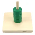 Montessori wooden stacking toy early educational learning puzzle toy for toddlers kids training - Cylindrical Ring Stacking (Small)