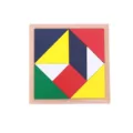 Holz Tangram Puzzle Montessori Lernspielzeug geometrische Formen Montessori Spielzeug - Quadratisches Sortiertablett