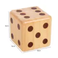 Large natural wooden dice 9cm square wooden gaming dice for party games and entertainment - Right Angle Dice / 90x90x90mm