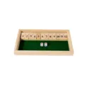 Holz Shut the Box Brettspiel mit Würfeln Mathe Lernspielzeug für Kinder und Familienunterhalt. - Großes Klappspiel / L