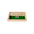 Hölzernes Shut the Box Brettspiel Mathe Lernspiel Tischspiel für Kinder und Familie - Kleines Klappspiel / S
