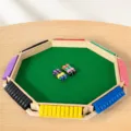 Large wooden eight-sided digital flip board game educational toy for kids math logic. - 8-Sided Shut the Box Game