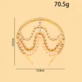 Goldene Strass Braut Haarreif Luxus Kristall Hochzeit Haarschmuck für Damen elegante Party. - T2 (XX202608211) / Gold